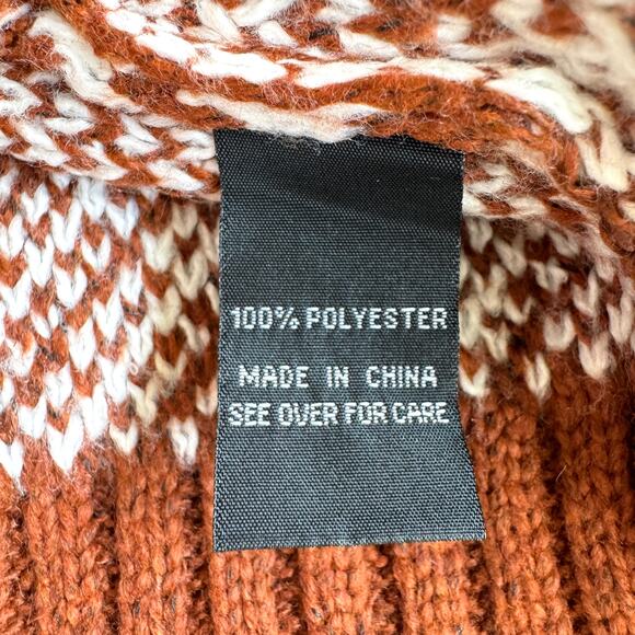 Stitch Fix Fortune + Ivy Womens Long Knit Cardigan Size XXL Chevron Stripe Rust - Picture 6 of 8